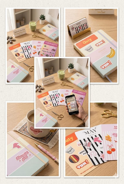 sticker sheet (3 sizes) ثلاثة احجام لاصحاب المشاريع
